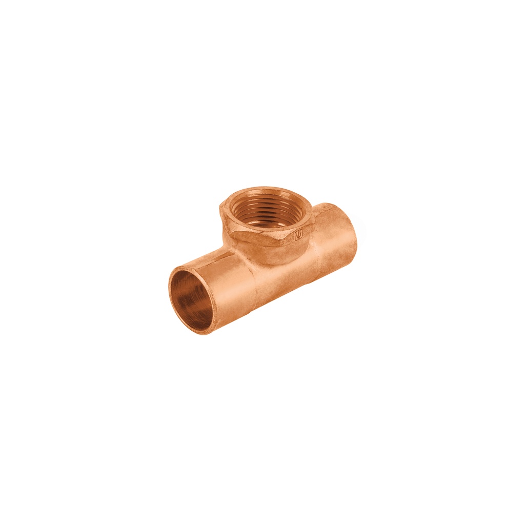 Tee de cobre rosca central 3/4', Foset