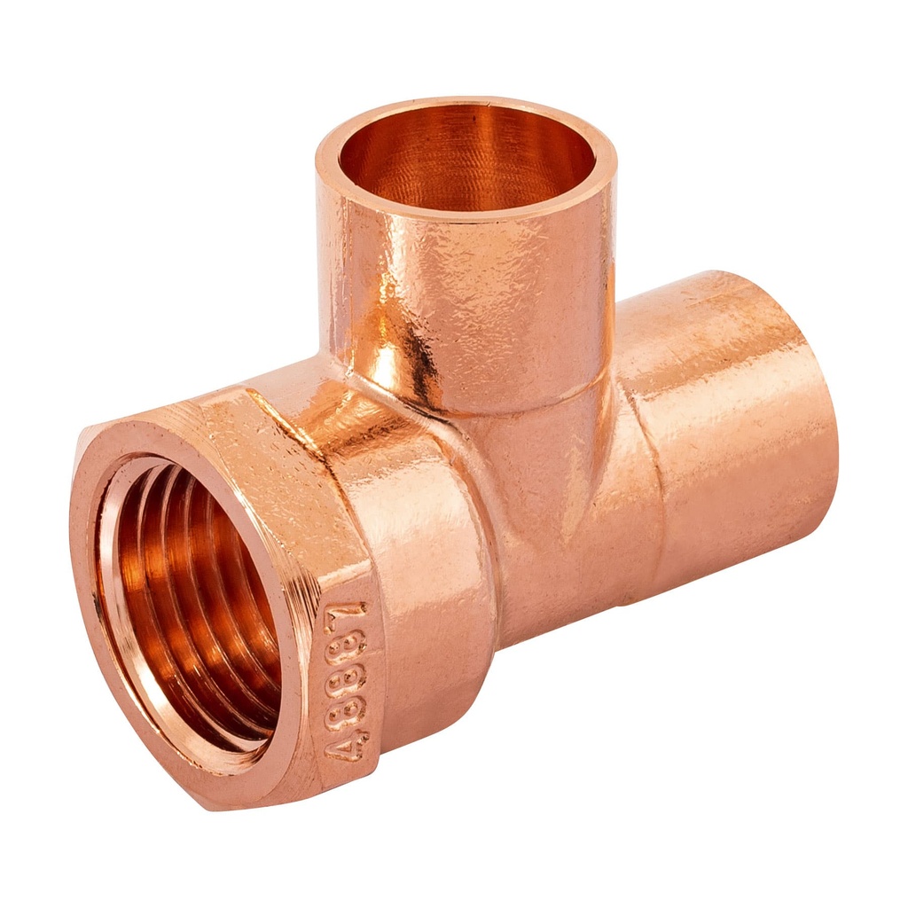 [T48887] Tee de cobre rosca lateral 1/2', Foset