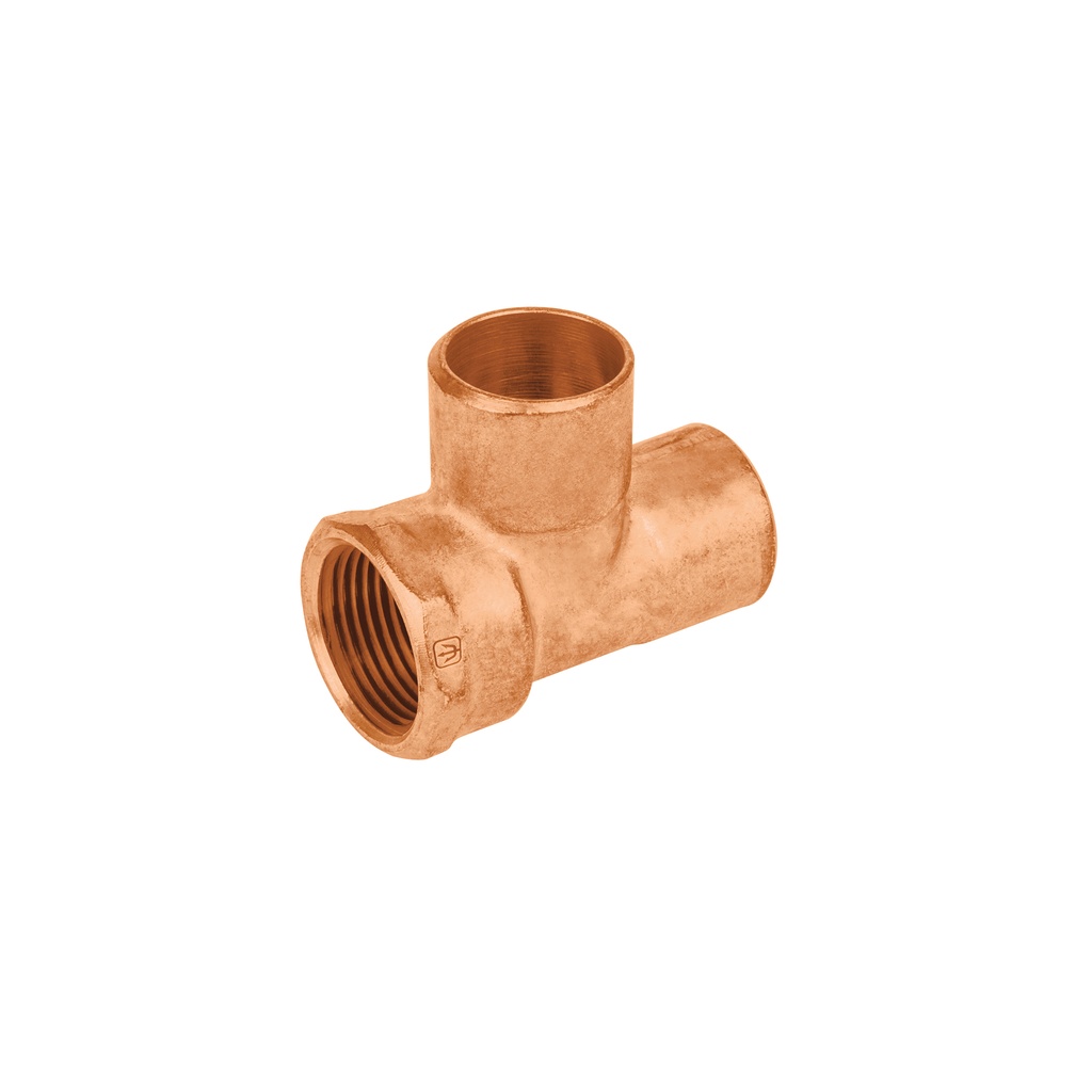 Tee de cobre rosca lateral 3/4', Foset