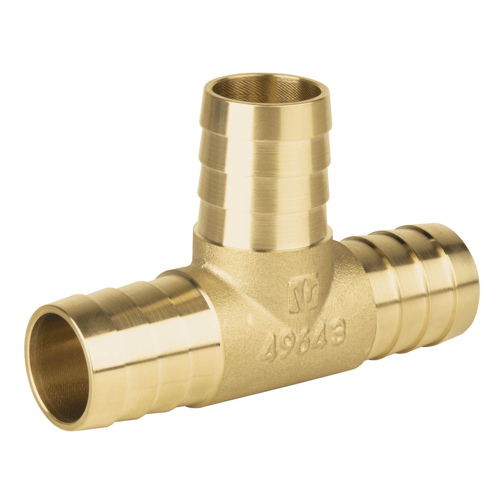[T49643] Tee inserción macho latón 1' para poliducto negro, Foset
