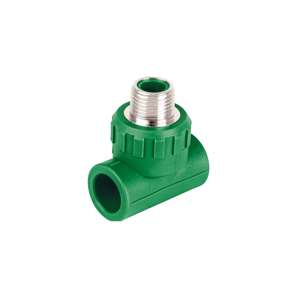 Tee macho de PPR 1/2' con inserto metálico, Foset - Pag 528