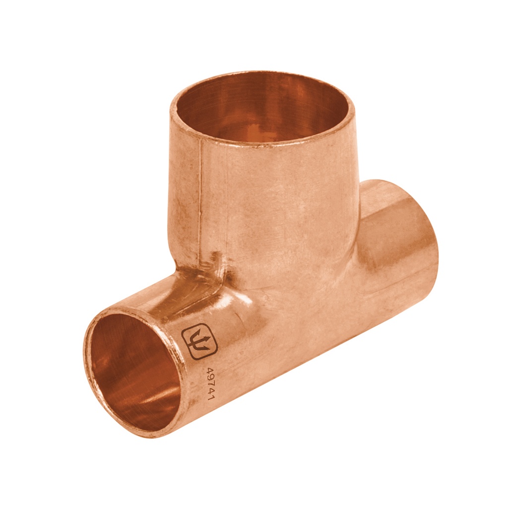 Tee reducida de cobre 1/2' x 1/2' x 3/4', Foset - Pag 532