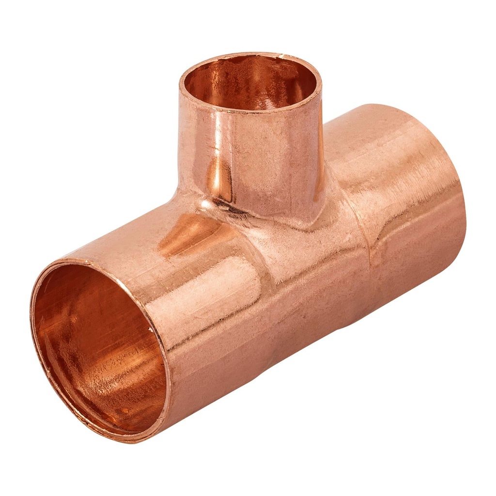 Tee reducida de cobre 3/4' x 3/4' x 1/2', Foset - Pag 712