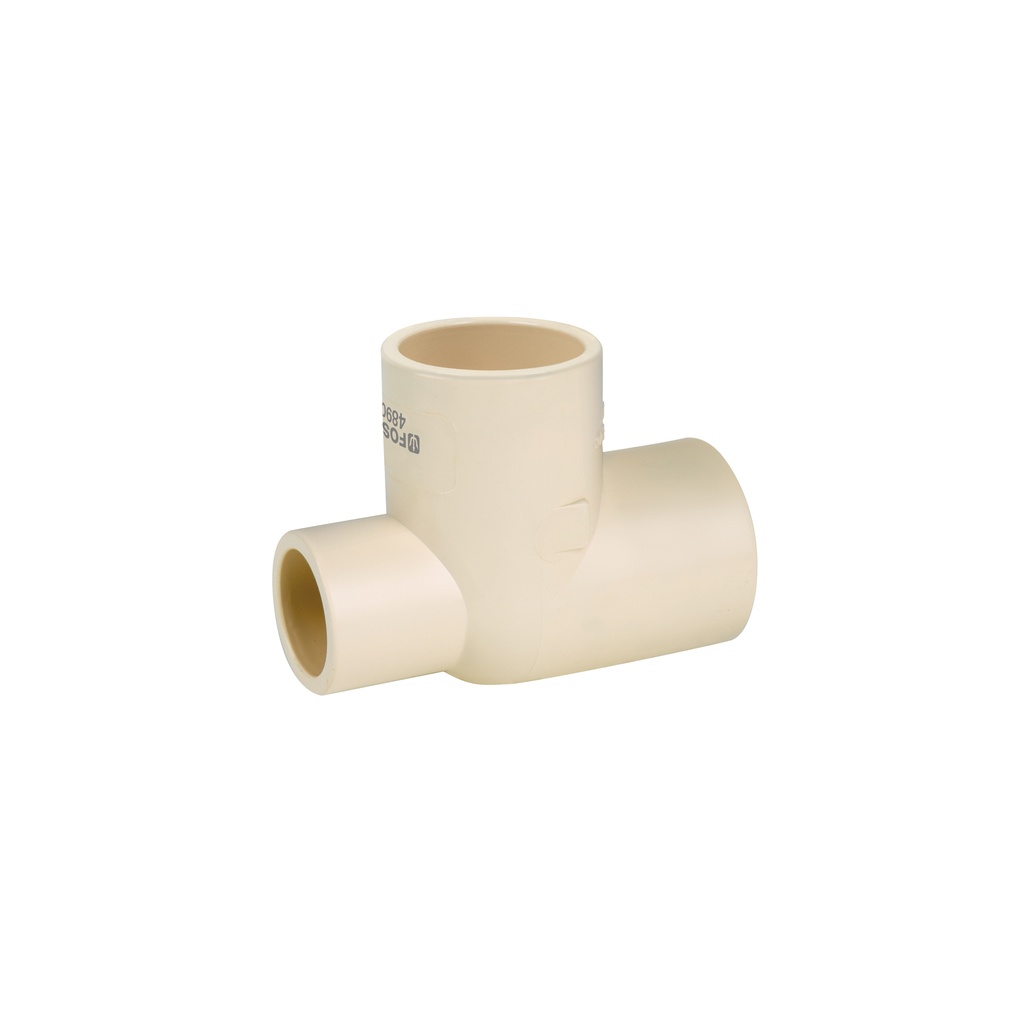 Tee reducida lateral de CPVC 3/4' x 1/2' x 3/4', Foset - Pag 524