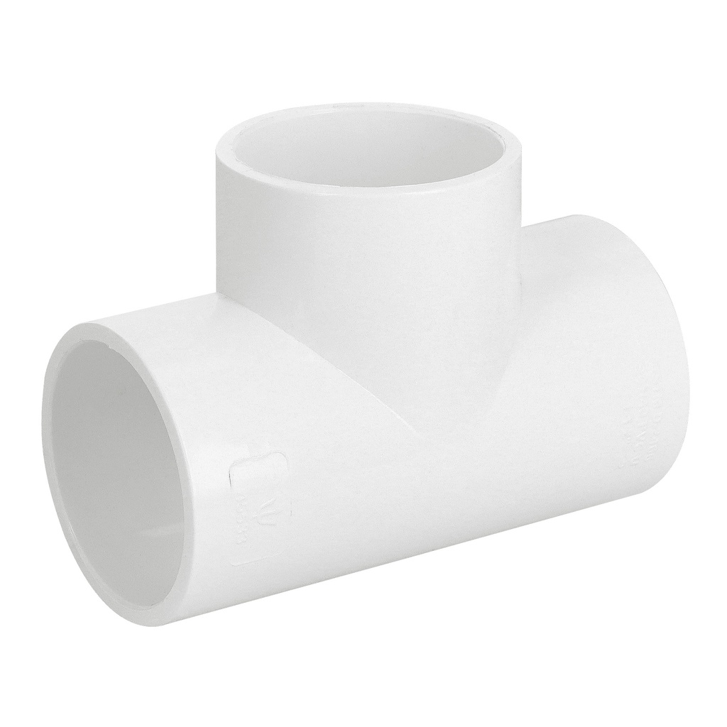 Tee sencilla de PVC 1-1/2', Foset