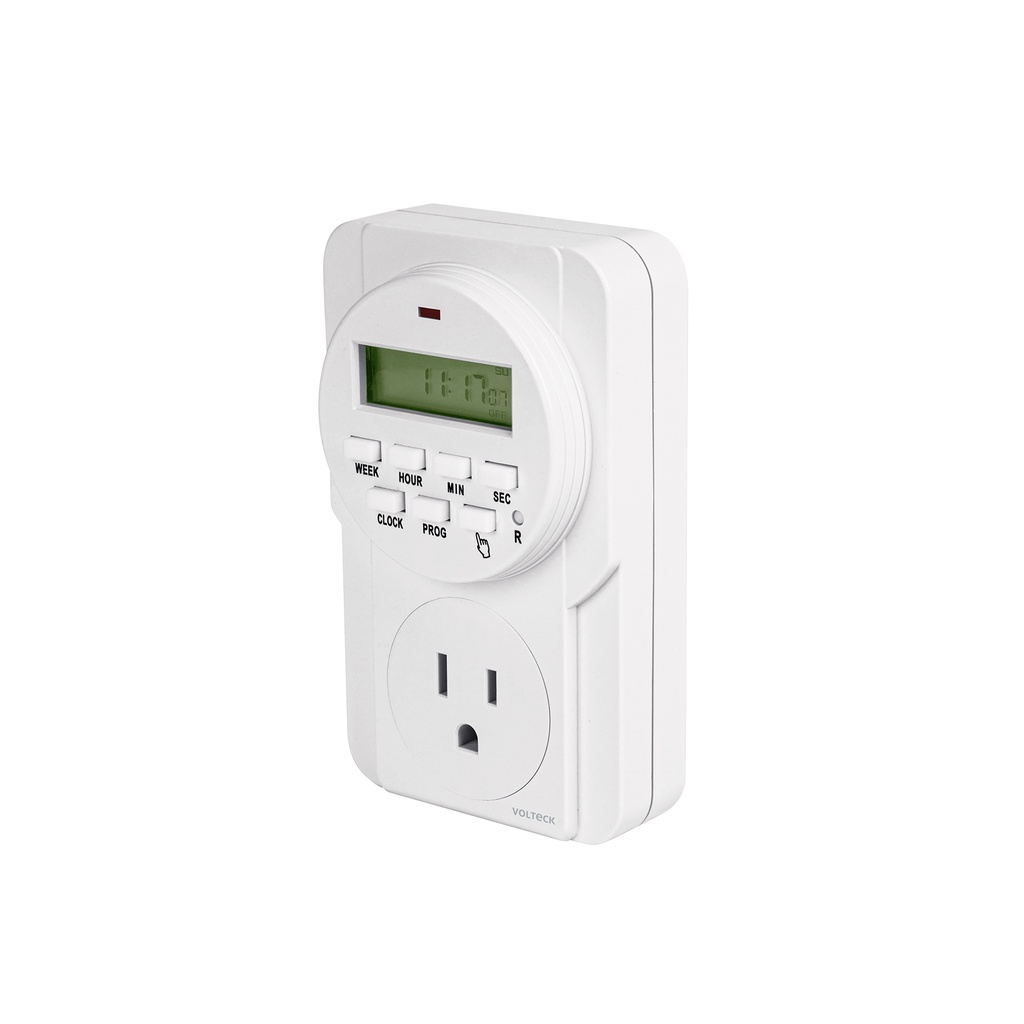 [T48386] Temporizador digital, 8 eventos, Volteck