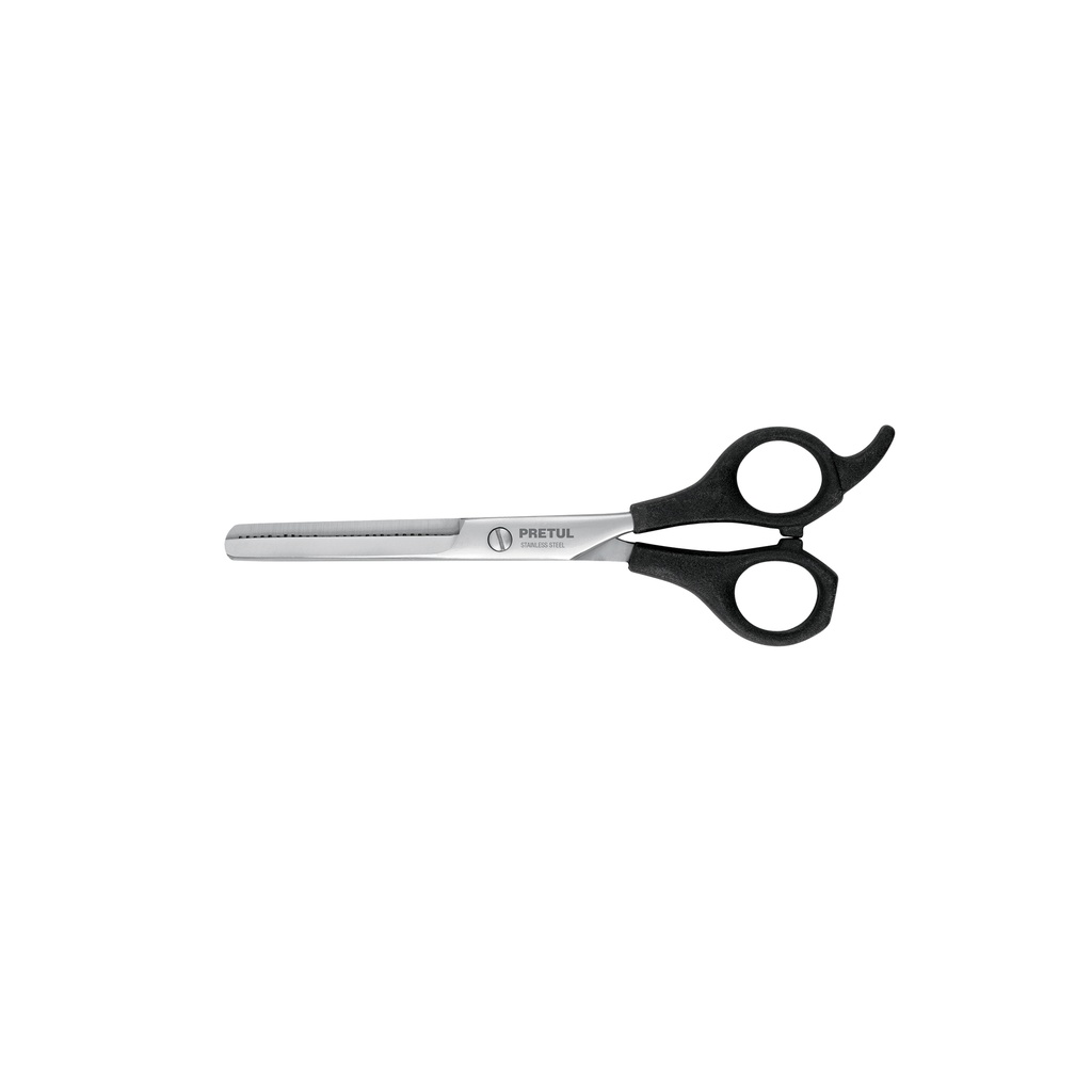 Tijera 6-1/2' acero inox p/estilista p/degrafilado, Pretul