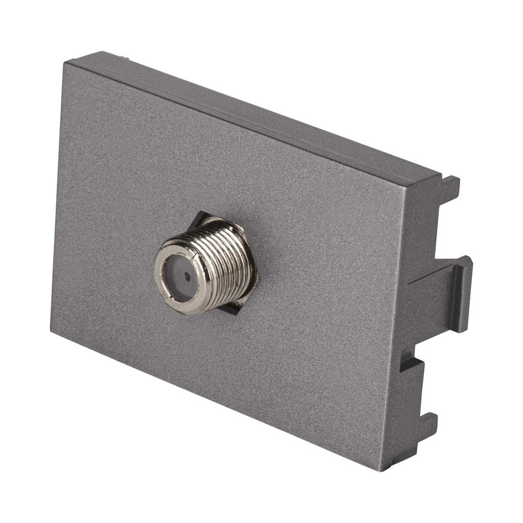 Toma de televisión acero inox de 1.5 módulos, línea Lisboa - Pag 402