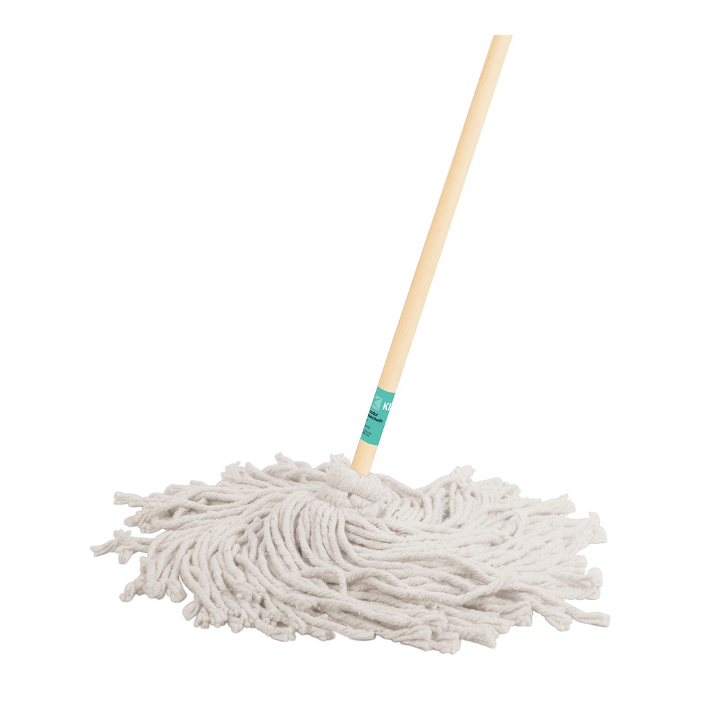 [T57061] Trapeador tipo mechudo, 450 g con bastón de 120 cm, Klintek