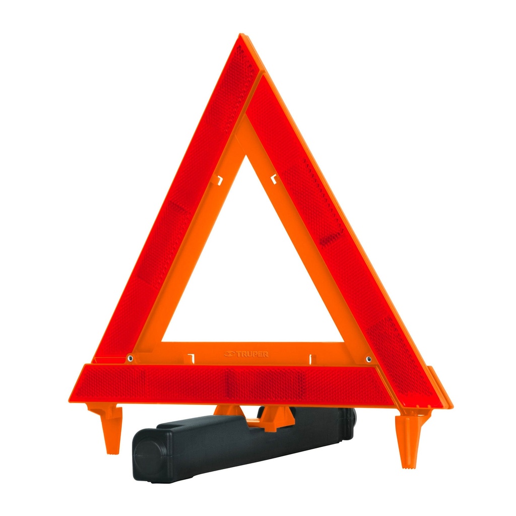 [T10943] Triángulo de seguridad de 29 cm de alto con estuche plástico