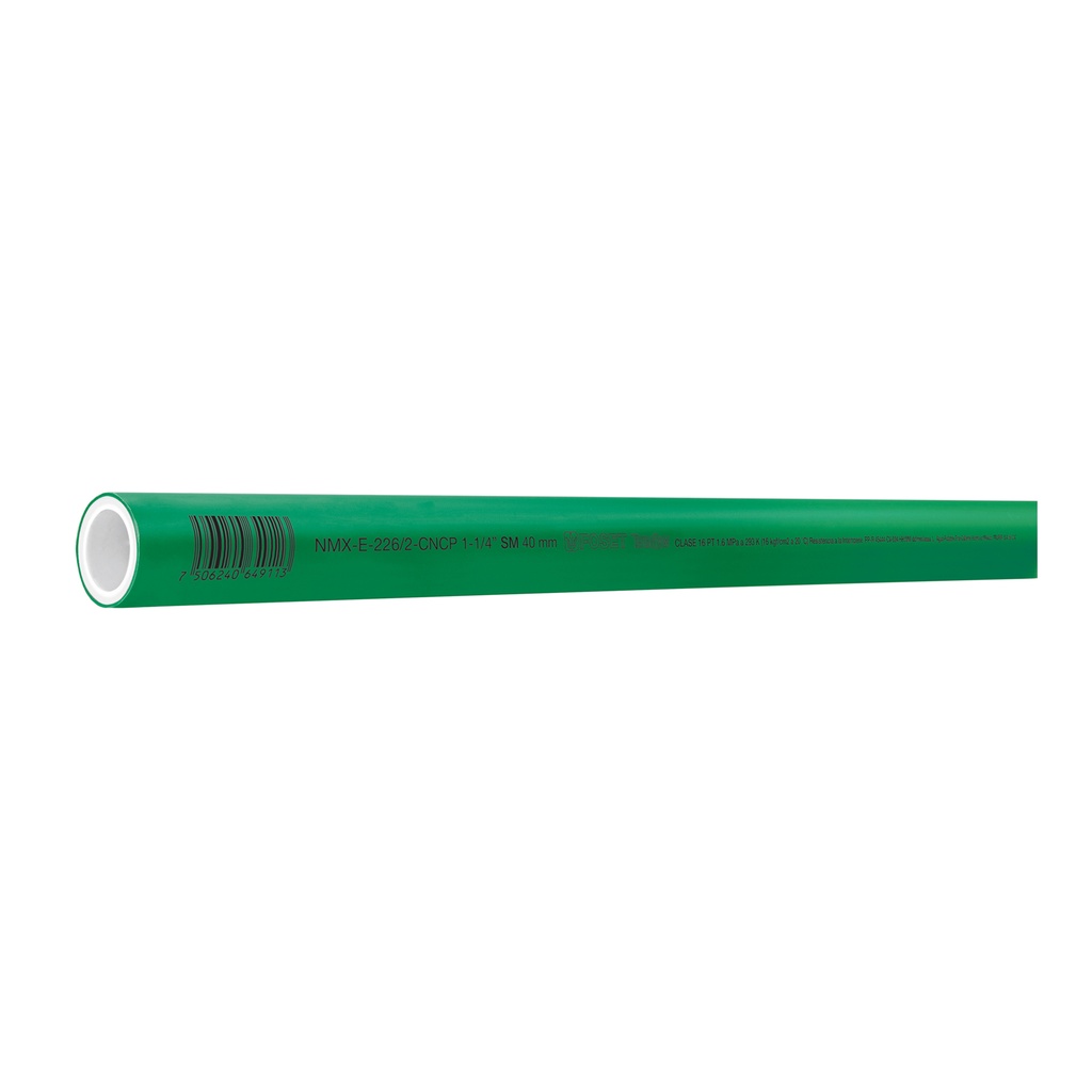 Tubo de 1-1/4' de PPR hidráulico de 4 m, Foset - Pag 527