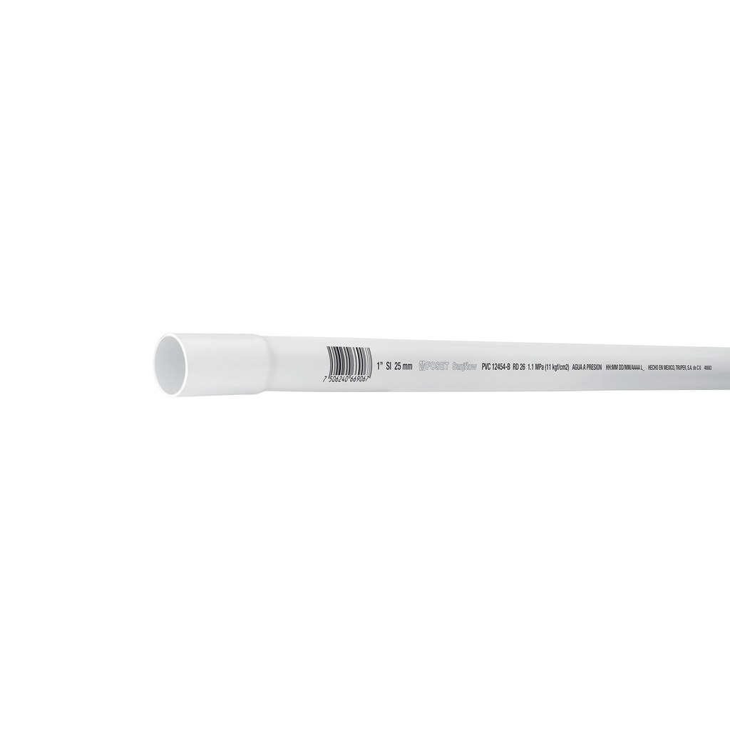 Tubo de 3 m de PVC de 1' hidráulico RD 26, Foset - Pag 523