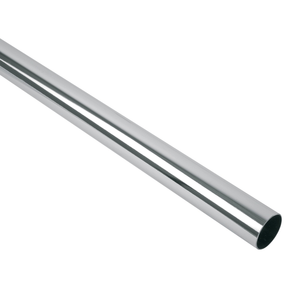 [T48974] Tubo redondo para clóset, 3.0 m, acero cromado, Hermex