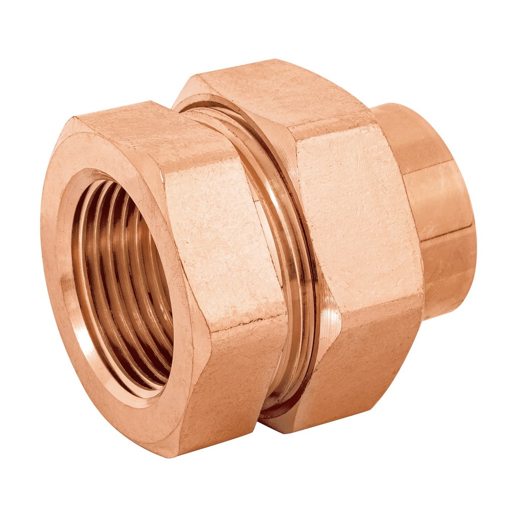 [T48884] Tuerca unión latón cobrizado 1' rosca interior, Foset