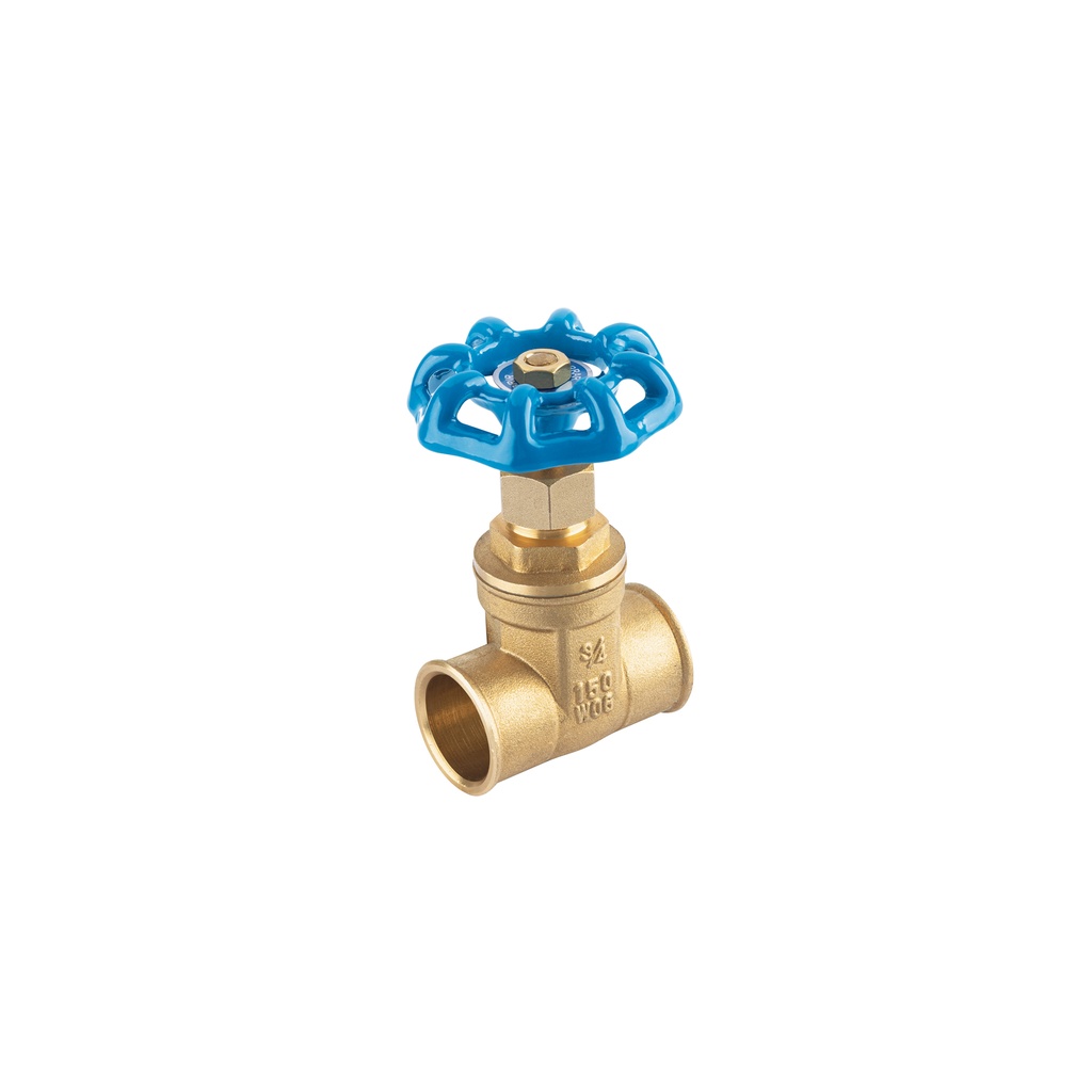 Válvula de compuerta de latón soldable de 3/4', Foset - Pag 536