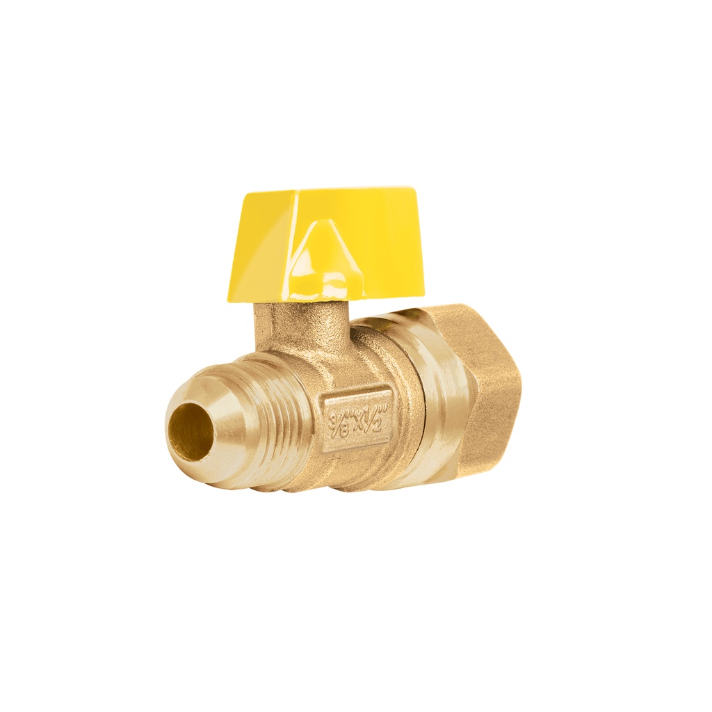 Válvula de control de latón para gas, 3/8' x 1/2', Foset