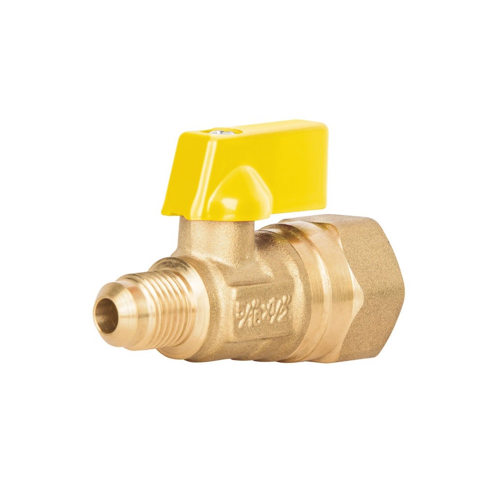 Válvula de control de latón para gas, 5/16' x 1/2', Foset