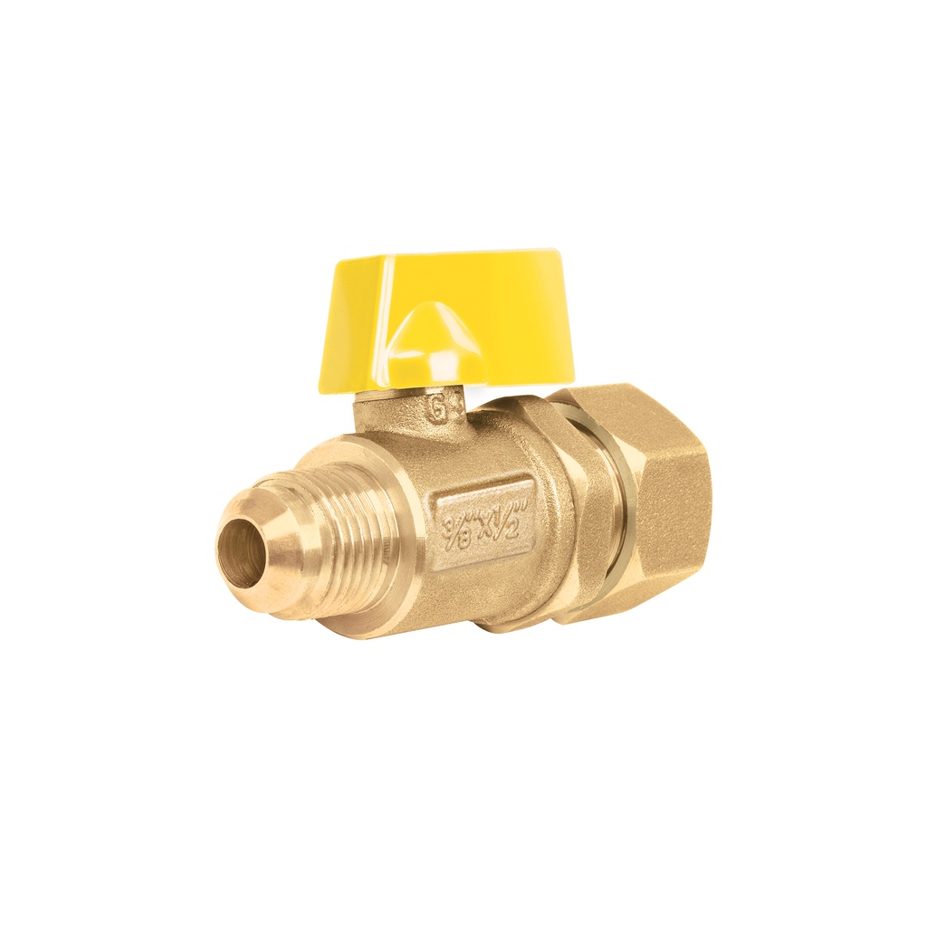 Válvula de control latón para gas 3/8'x1/2' tipo barrilito - Pag 519