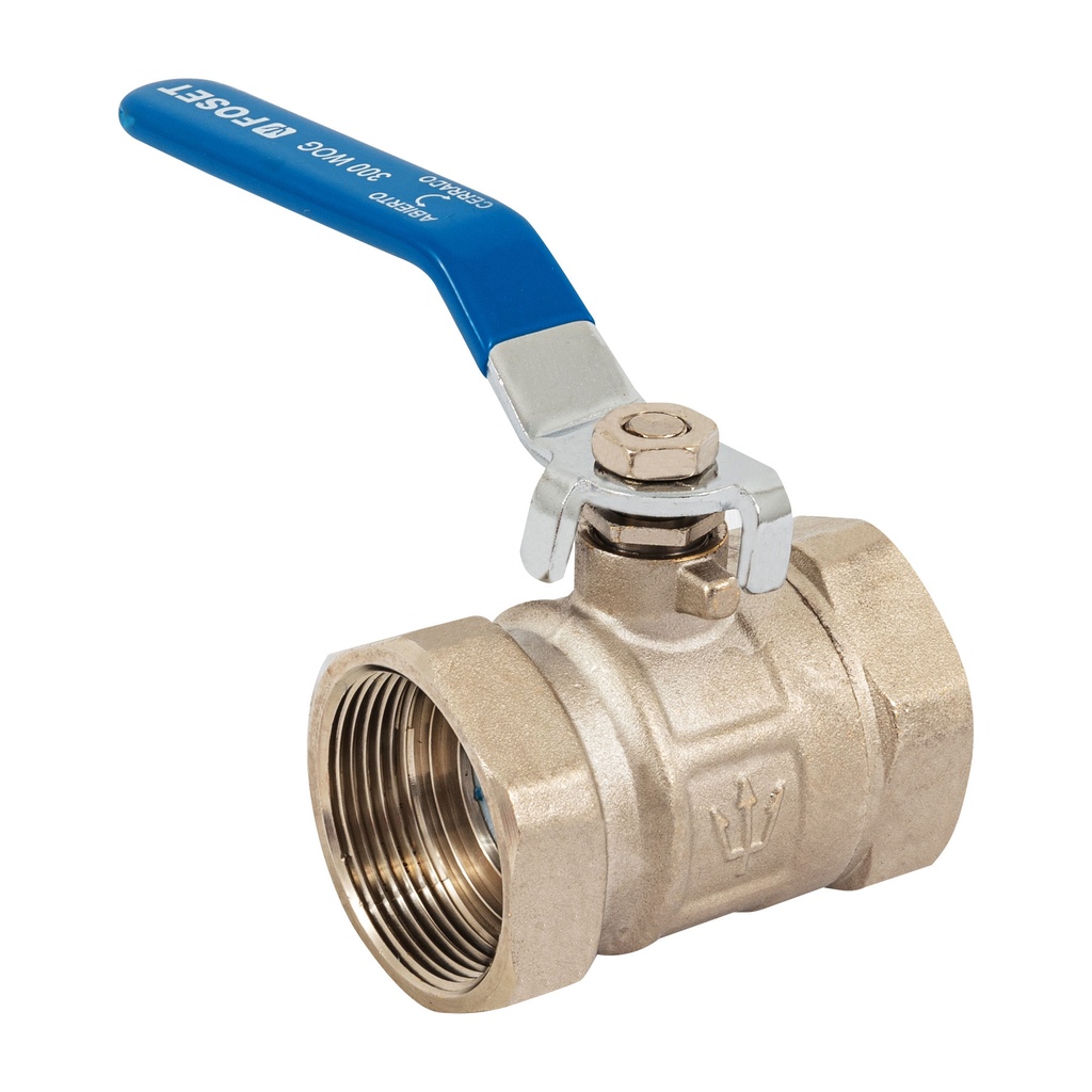 Válvula de esfera de latón, roscable 1-1/2', Foset - Pag 536