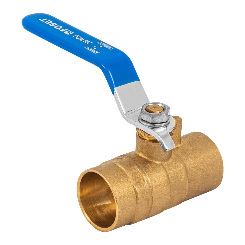 Válvula de esfera de latón, soldable 1', Foset - Pag 536