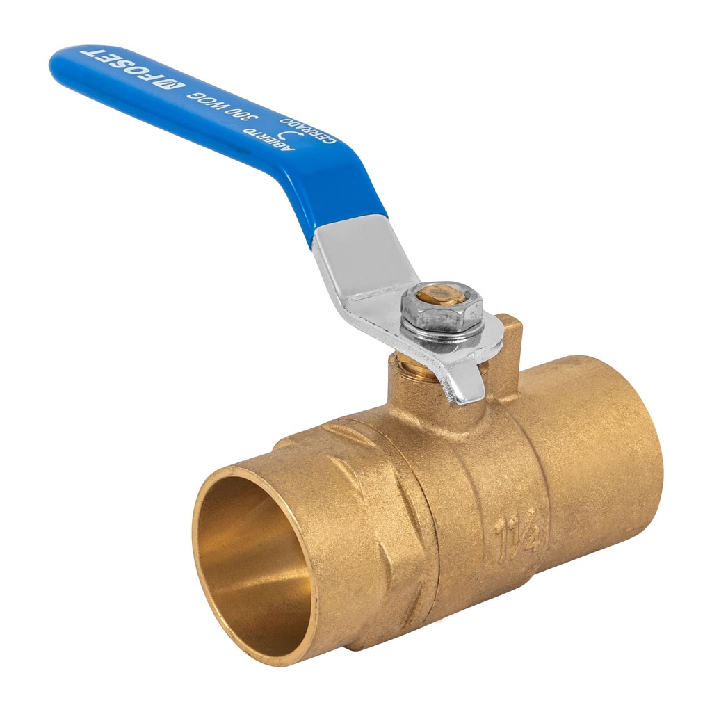 Válvula de esfera de latón, soldable 1-1/4', Foset - Pag 536