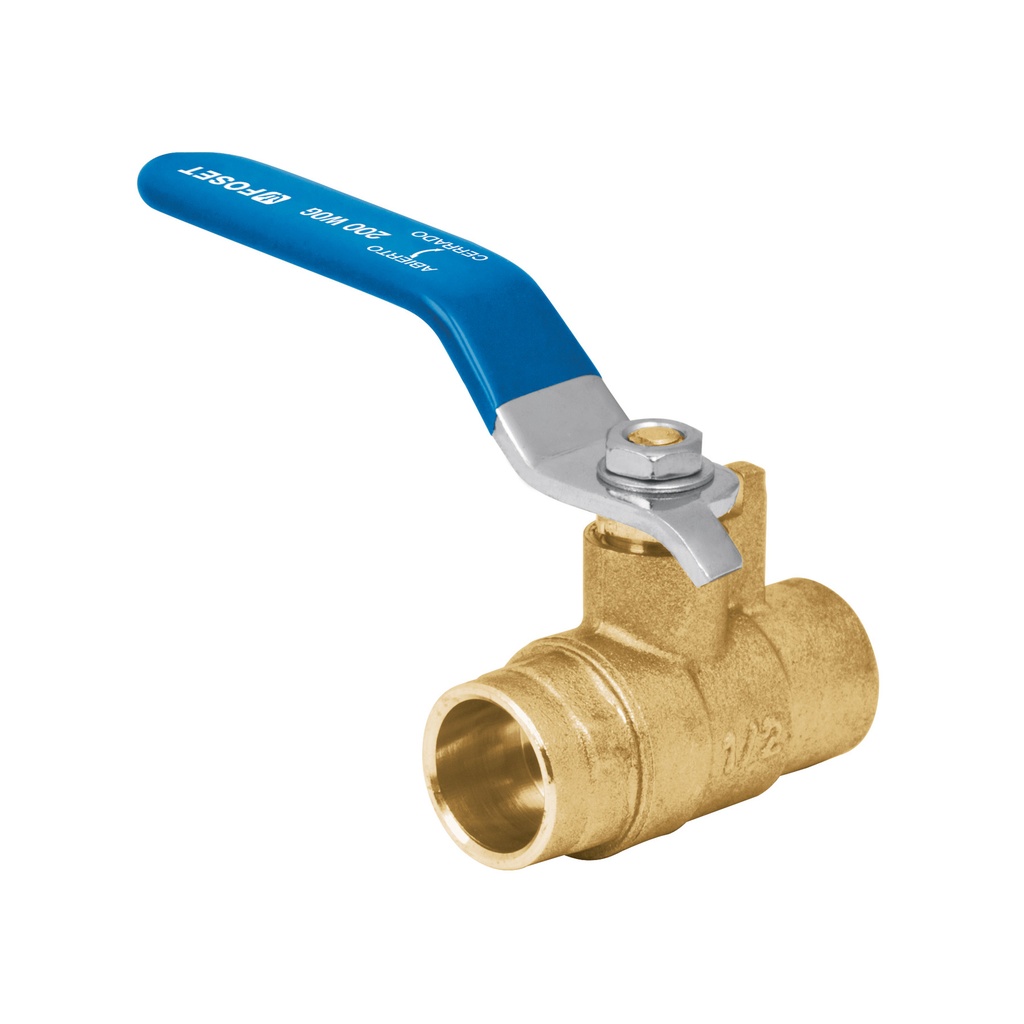 Válvula de esfera de latón, soldable 1/2', Foset - Pag 536