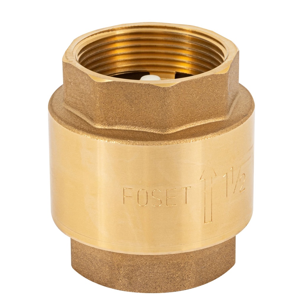 Válvula de retención de latón 1-1/2', Foset - Pag 537