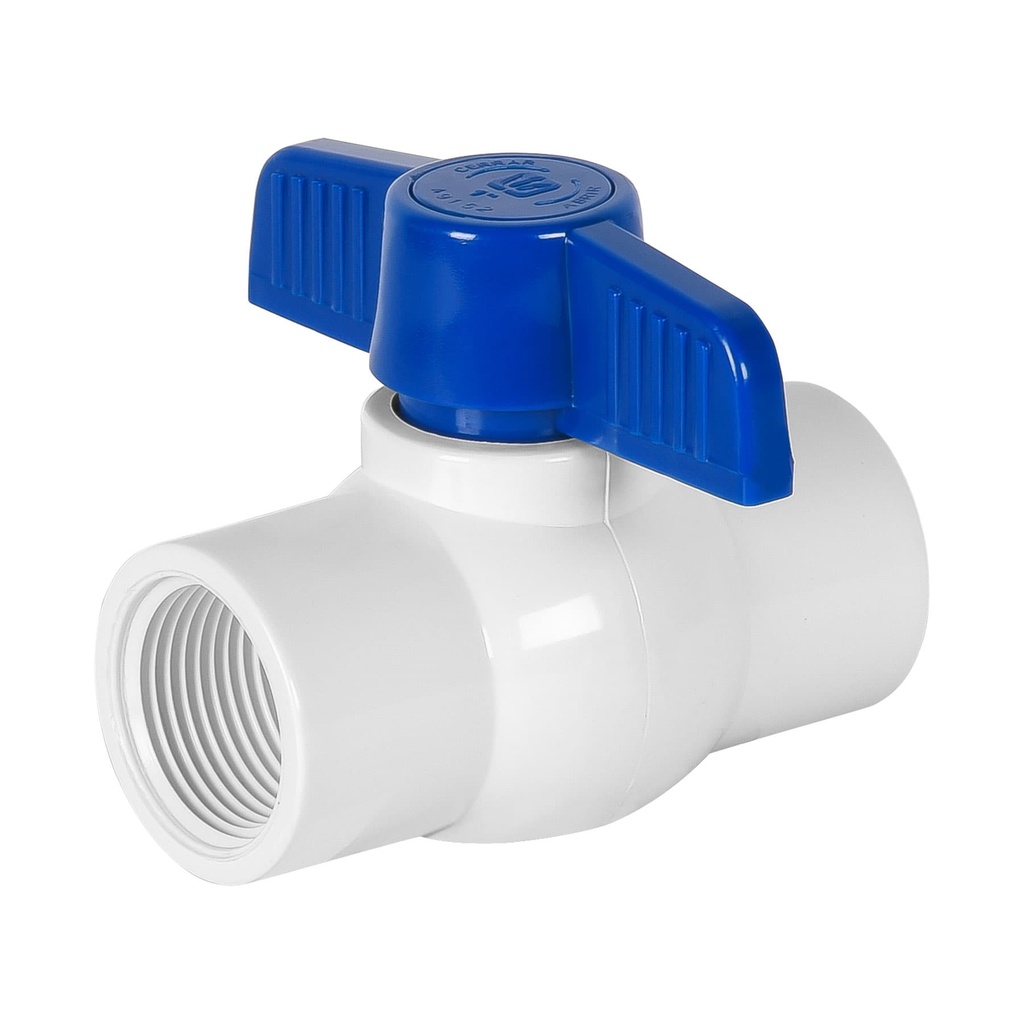 Válvula esfera de PVC 1' roscable, Foset - Pag 523