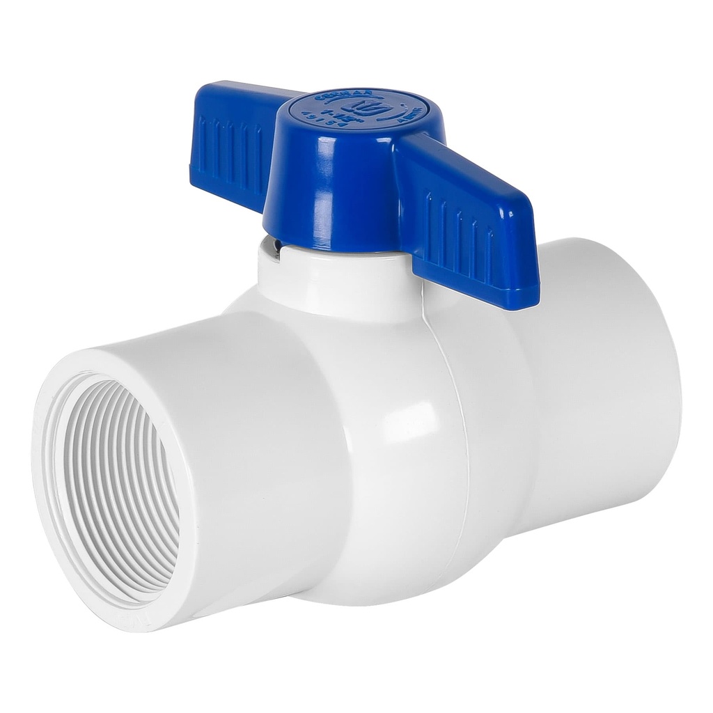 [T49154] Válvula esfera de PVC 1-1/2' roscable, Foset
