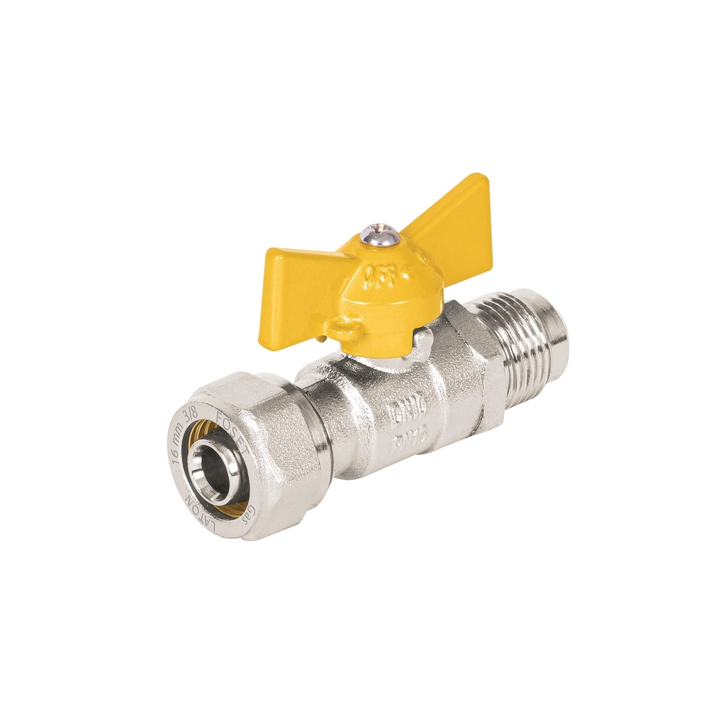Válvula esfera para PE-AL-PE, 3/8'a flare 3/8', Foset