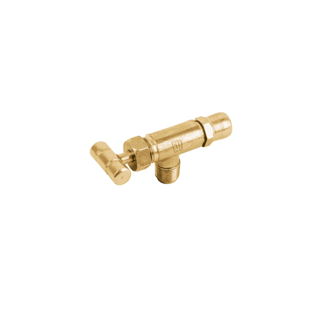 Válvula horizontal de latón 1/8' para gas LP, con maneral - Pag 688