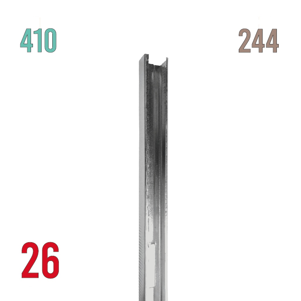 Poste Metálico Calibre 26 de 4.10cm a 2.44mt