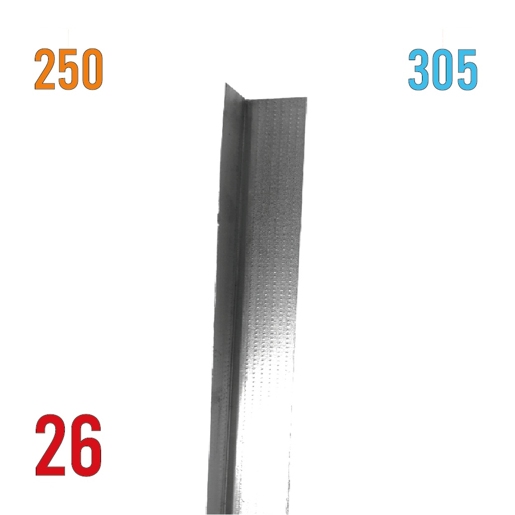 Ángulo de Amarre Metálico Calibre 26 de 2.50cm a 3.05mt