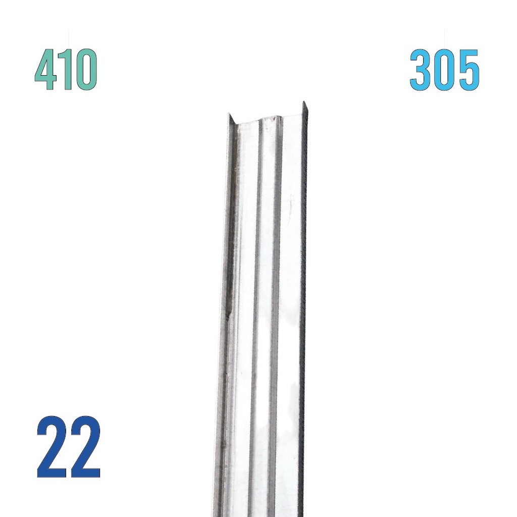 Canaleta de Carga Metálica Calibre 22 de 4.10cm a 3.05mt