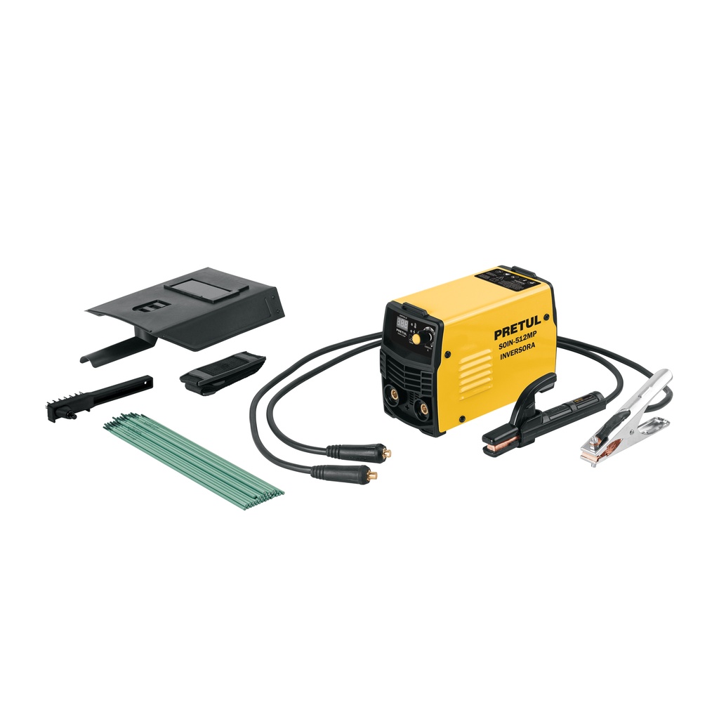 Mini soldadora inversora 120A, Serie 500, 127V, PRETUL