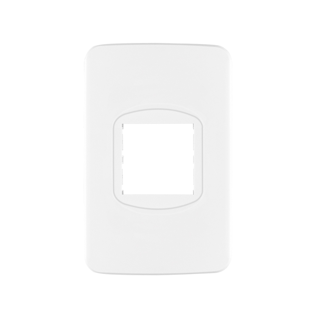 Placa de 1 ventana 1.5 módulos, línea Toledo, Basic