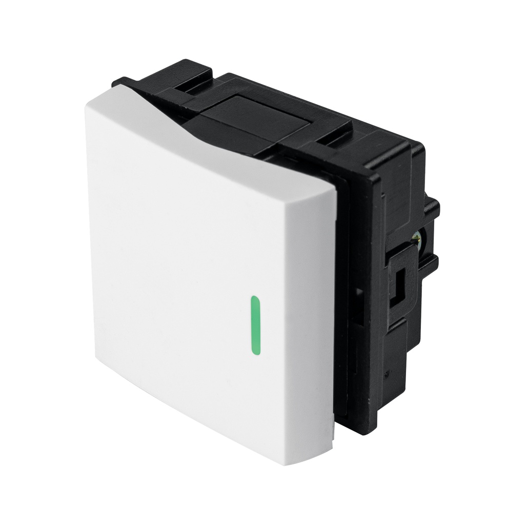 Interruptor sencillo de 1.5 módulos, línea Toledo, Basic