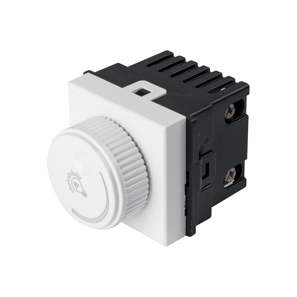 Dimmer giratorio de 1.5 módulos, línea Toledo, Basic
