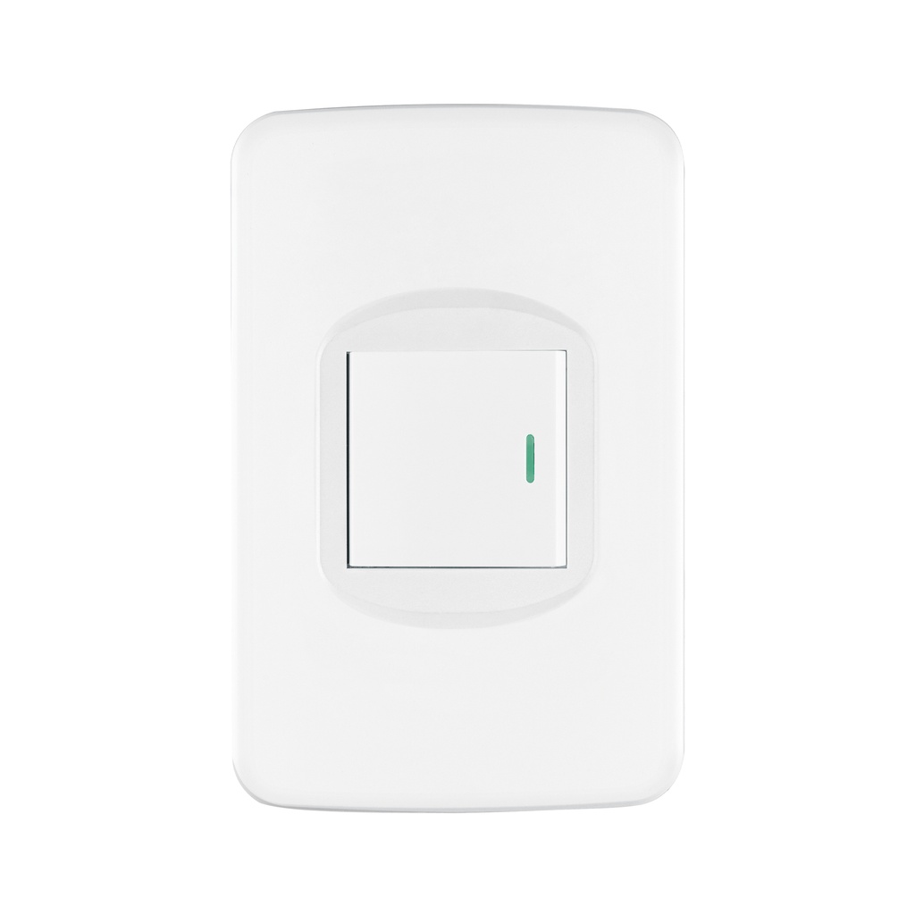 Placa armada 1 interruptor 1.5 módulos, Toledo, Basic