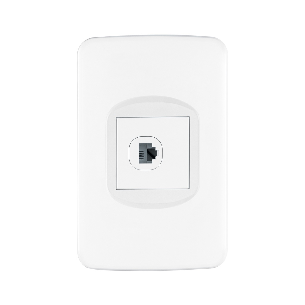 Placa armada 1 toma para teléfono 1.5 módulos, Toledo