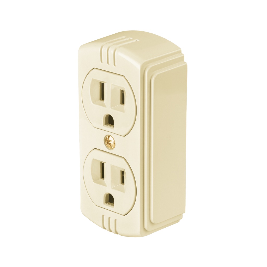 Contacto de sobreponer dúplex 2 polos+tierra, granel, Basic - Pag 408,615