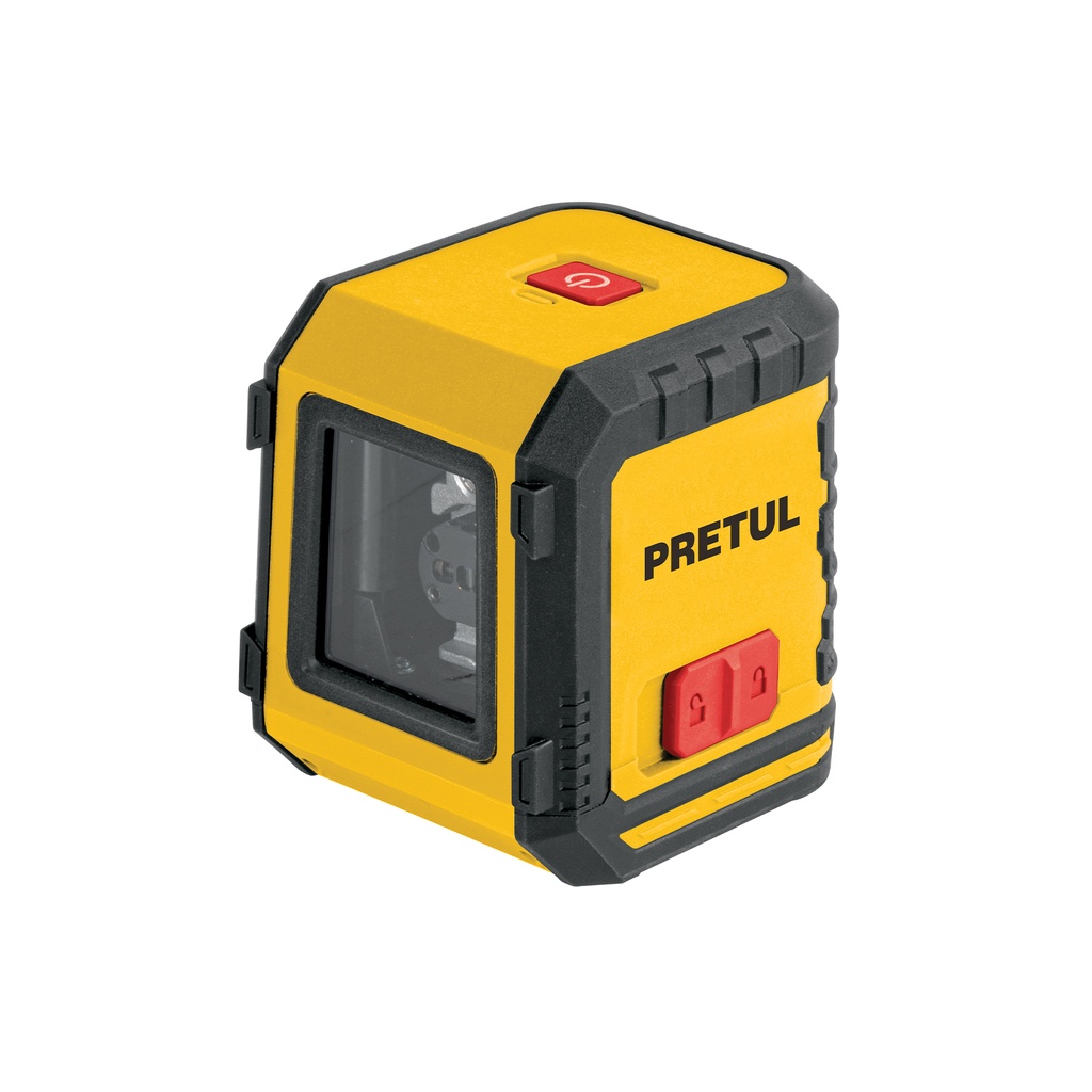 Nivel láser rojo, alcance 5 m, de pilas, PRETUL - Pag 294