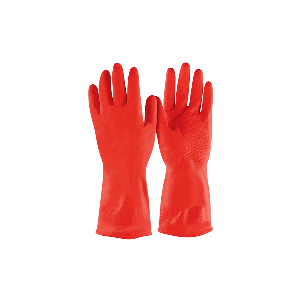 Guantes de látex para limpieza, rojos, G, Pretul