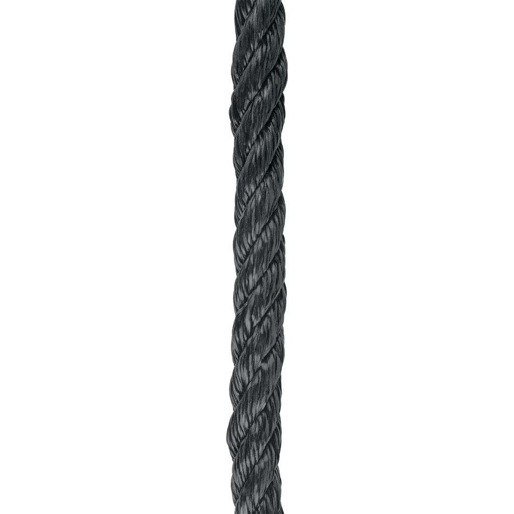 Kilo de cuerda negra de polipropileno 25 mm, carrete 30kg