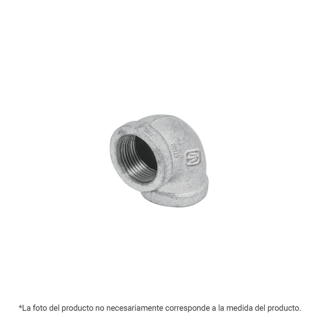 Codo 90° acero galvanizado de 1/4', FOSET