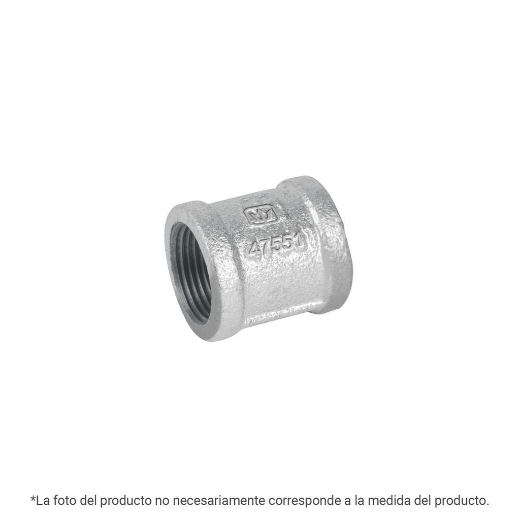 Cople reforzado de acero galvanizado de 1/4', FOSET
