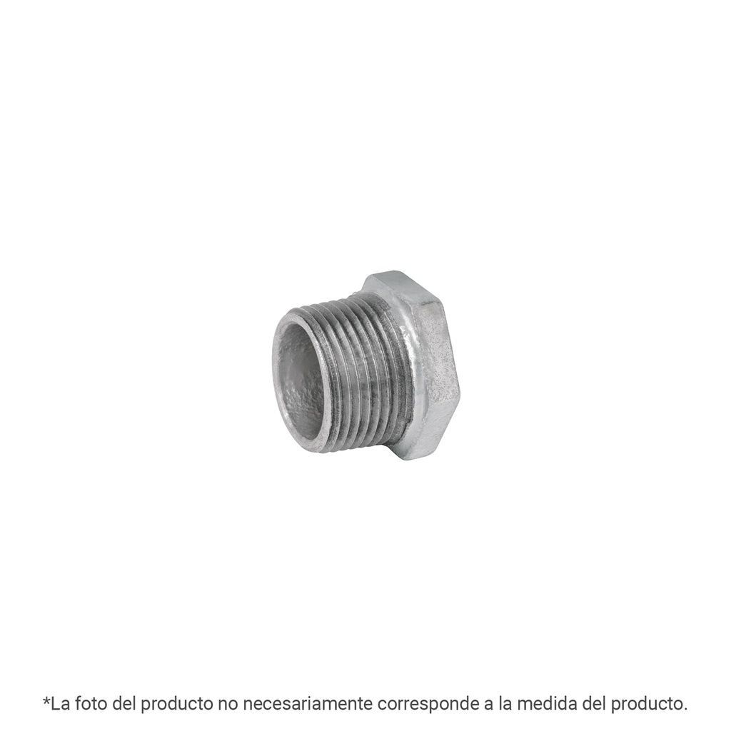 Reducción bushing acero galvanizado 3/8x1/4', FOSET
