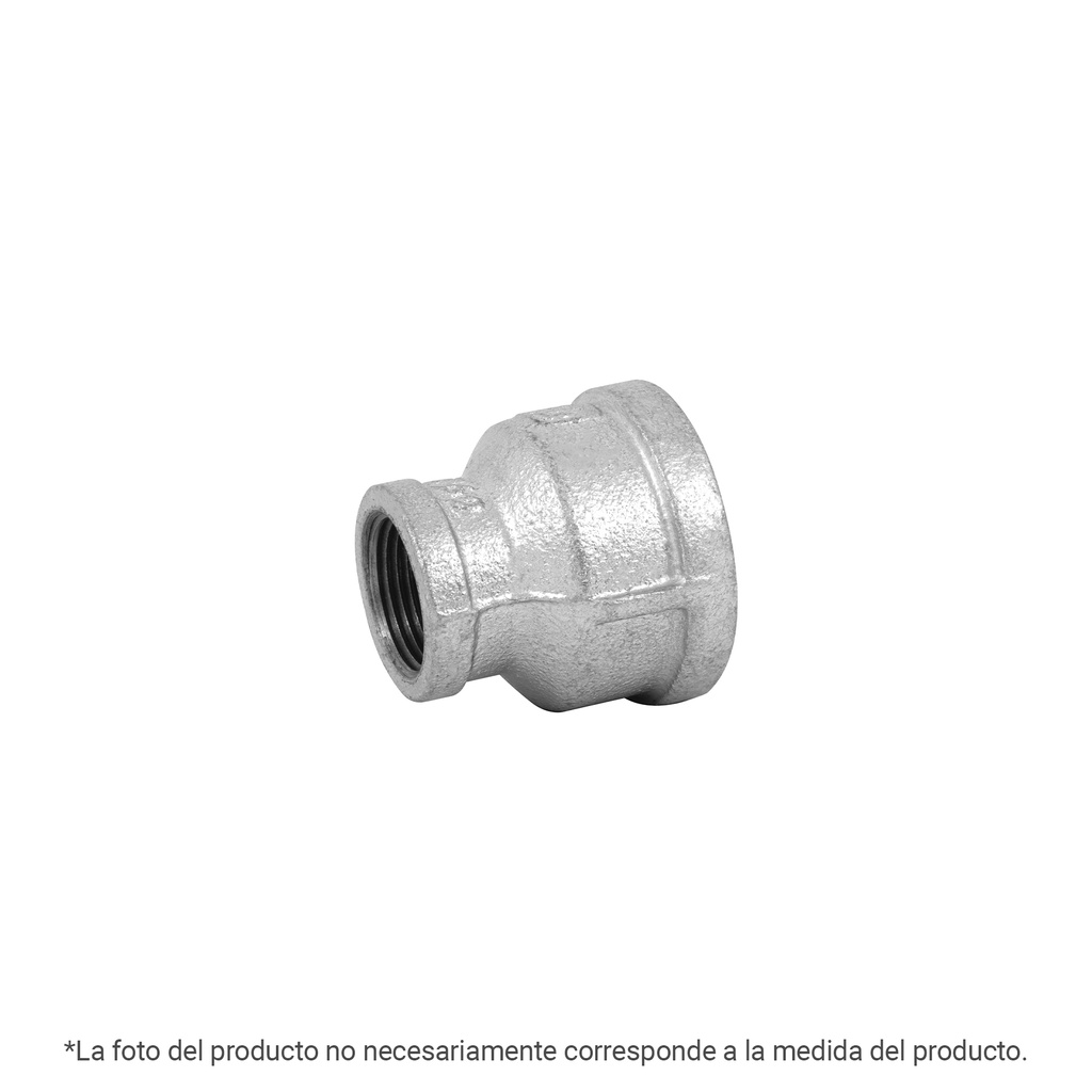 Reducción campana acero galvanizado 1/2x1/4', FOSET