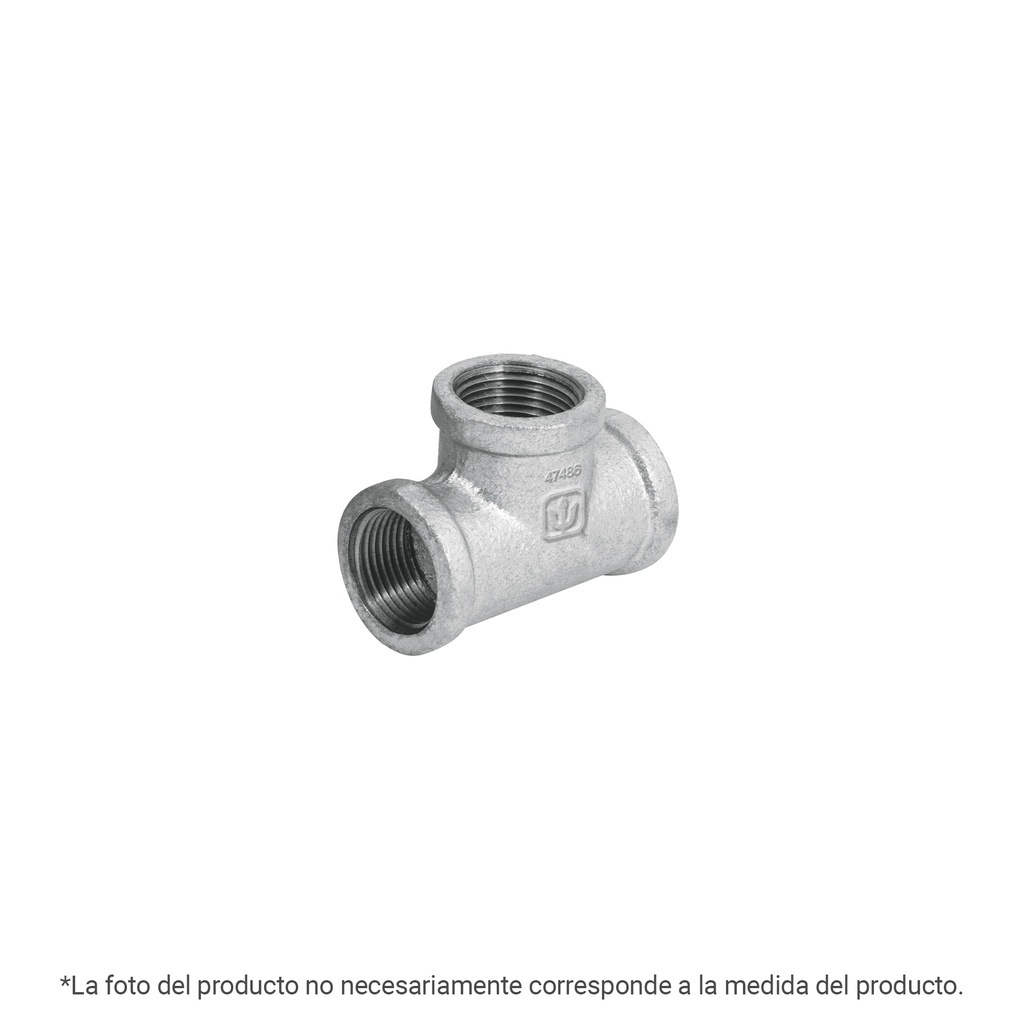 Tee sencilla acero galvanizado 1/4', FOSET