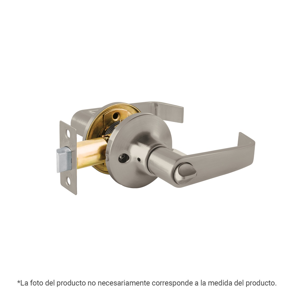 Cerradura manija, Siena p/recámara, níquel satin, HERMEX - Pag 587